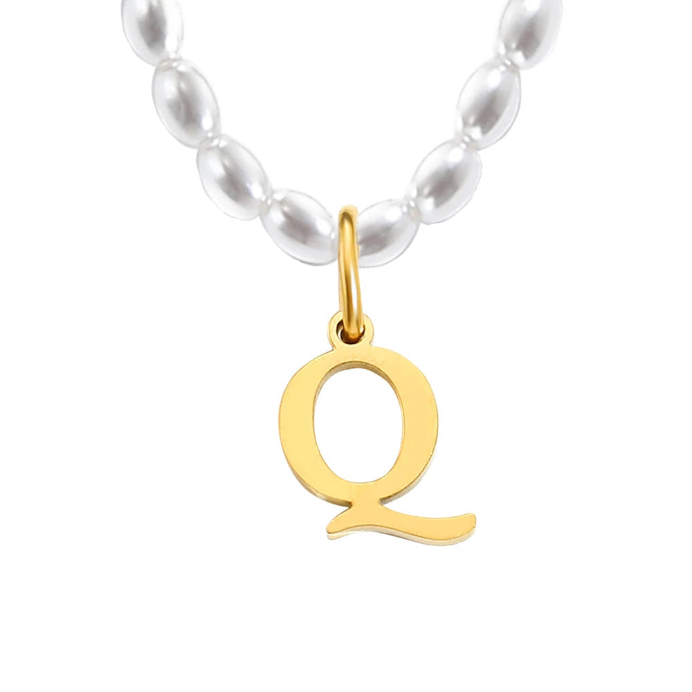Imitation Pearl Necklace  DIY Alphabet