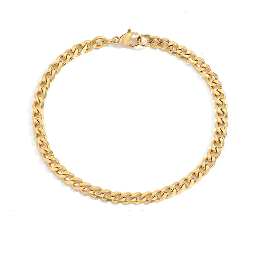 Bracelet Classic Trendy Punk Charms Cuban Chain