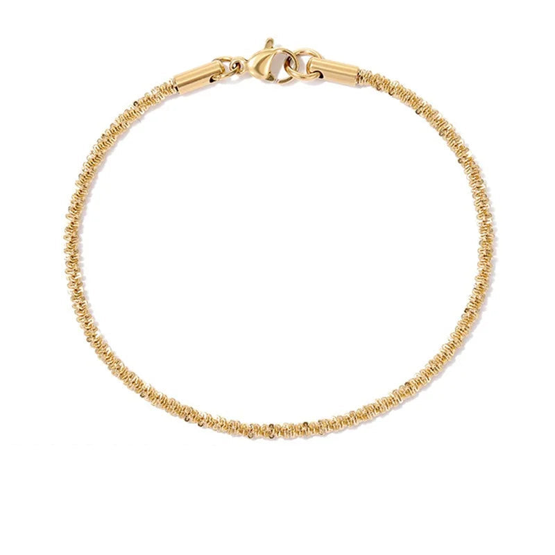 Silver Gold Colour Sparkling Gypsophila Adjustable Bracelet