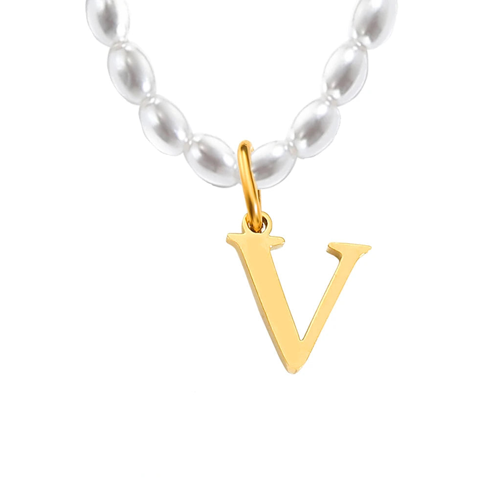 Imitation Pearl Necklace  DIY Alphabet