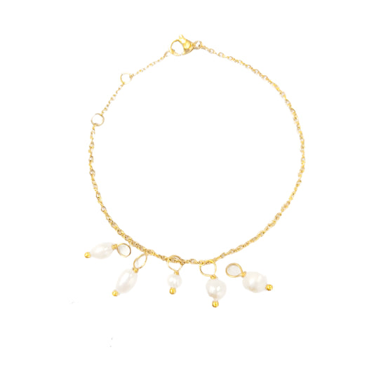 Freshwater Pearl Bracelet DIY Irregular Chain Pearl Bracelet  Gift