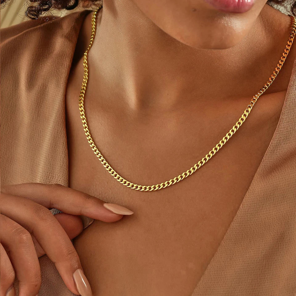 10PCS Men's Cuban Link Chain Necklace