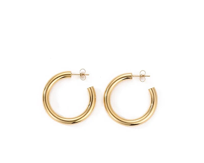 Fashion Gold Size Circle Earrings