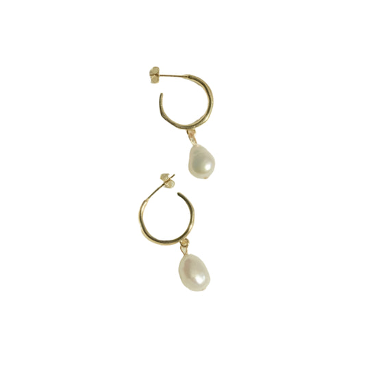 Fashion Natural Freshwater Pearl Pendant Earrings