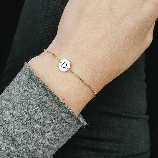 Customized Month Plum Bossom Rose Flower Braclets Plants Coin Bracelet