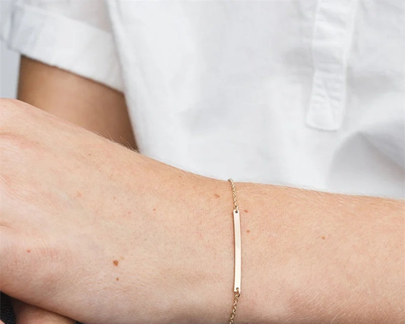 Korean Style Women Bar Bracelets Simple  for Women