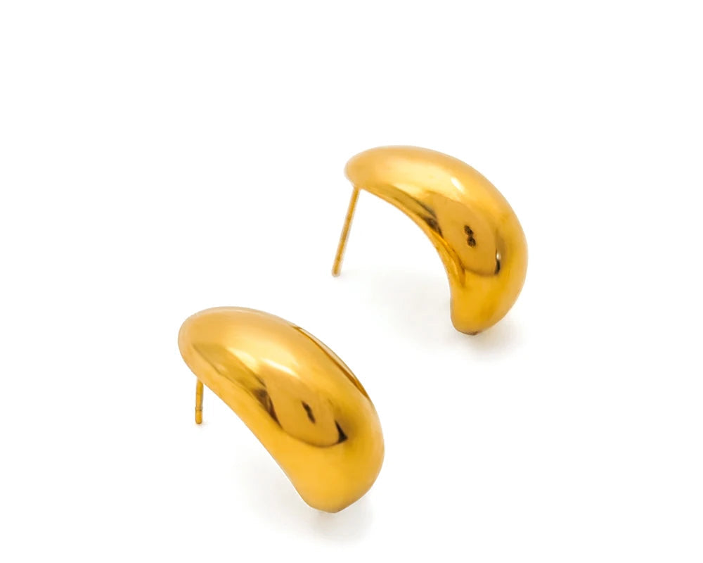 Simple Women Chunky Hoops Earrings