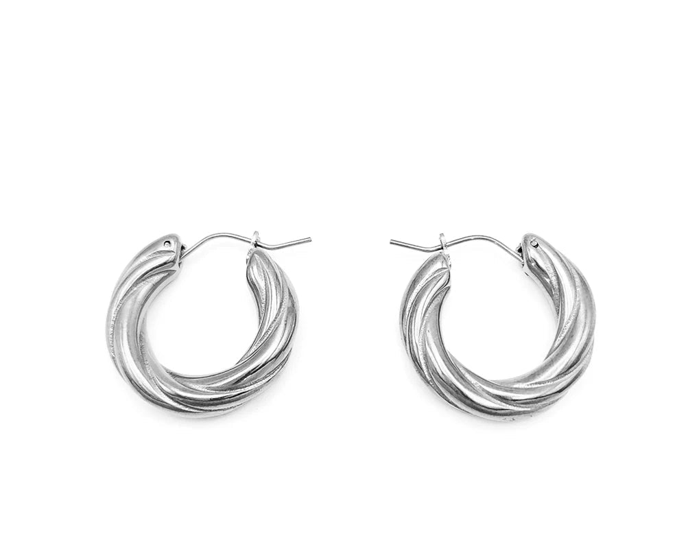 Threaded Hoop Earrings