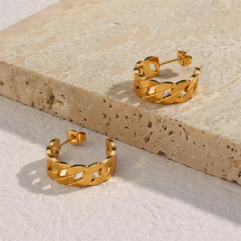 Chain Hoop Earrings