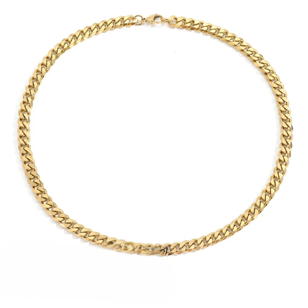 10PCS Men's Cuban Link Chain Necklace