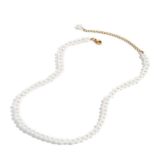 New Imitation Pearl Necklaces Round Multi Size White Pearl