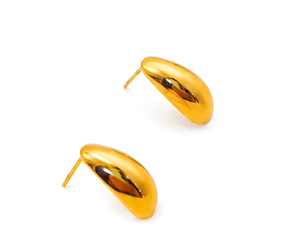 Simple Women Chunky Hoops Earrings