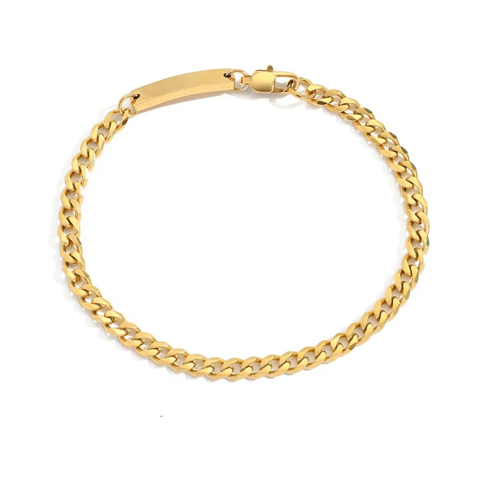 Personalized  Curb Chain Bracelets Best Friend Bracelets