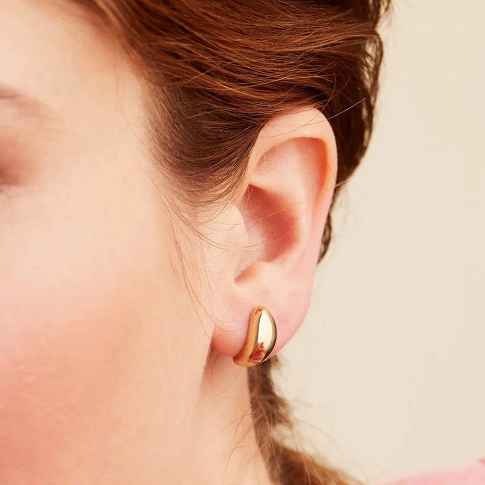 Simple Women Chunky Hoops Earrings
