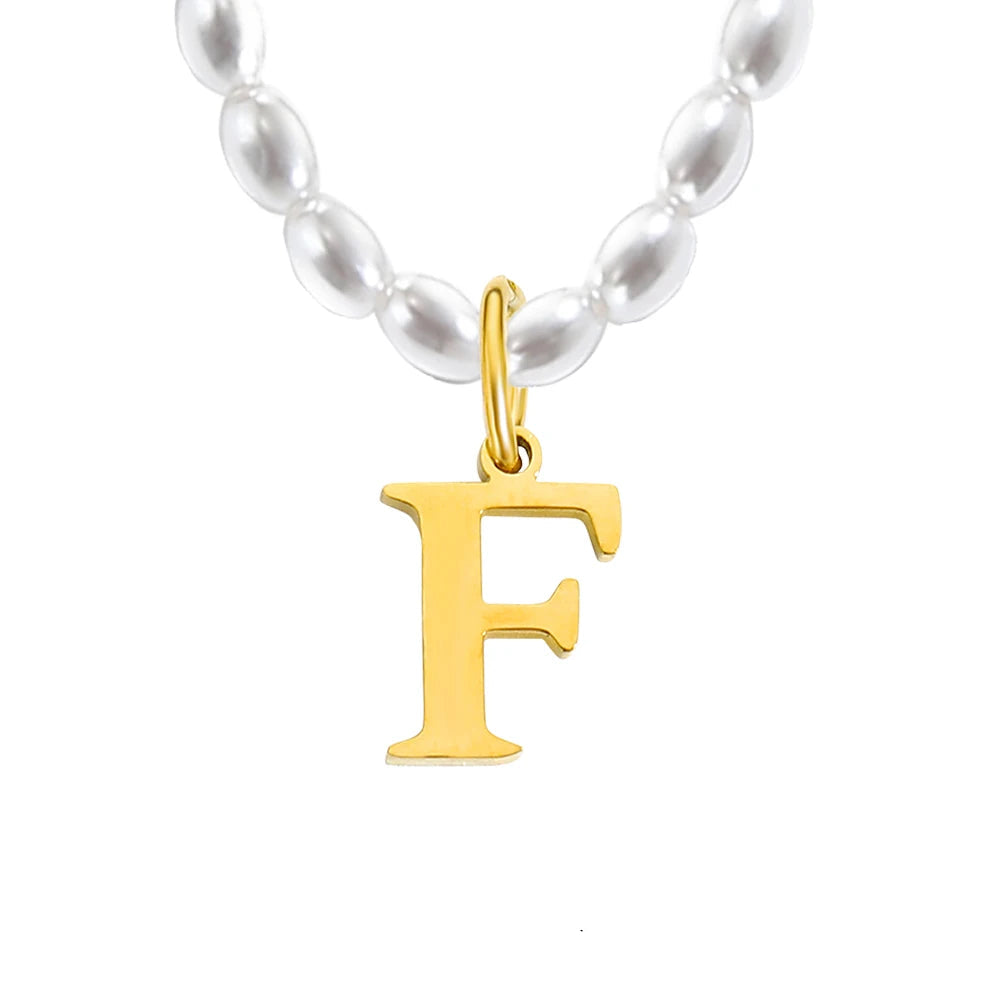 Imitation Pearl Necklace  DIY Alphabet