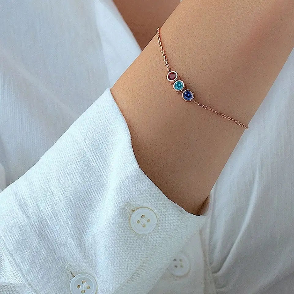 DIY Zircon Birthstone Bracelet