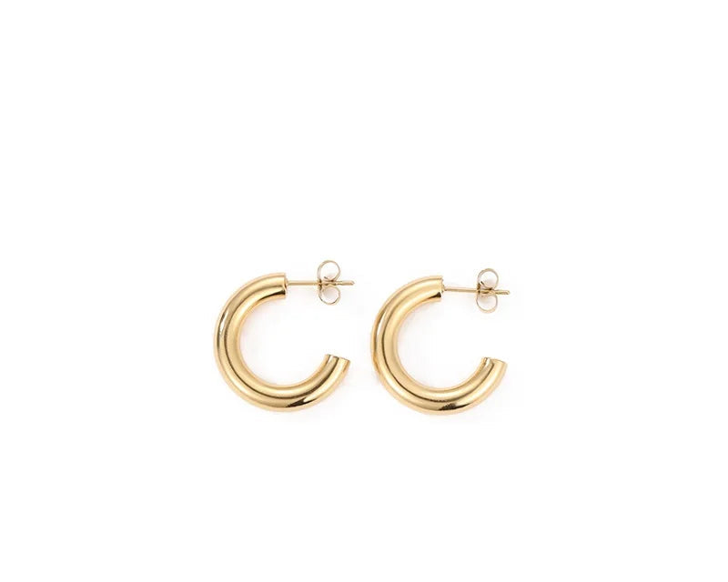 Fashion Gold Size Circle Earrings