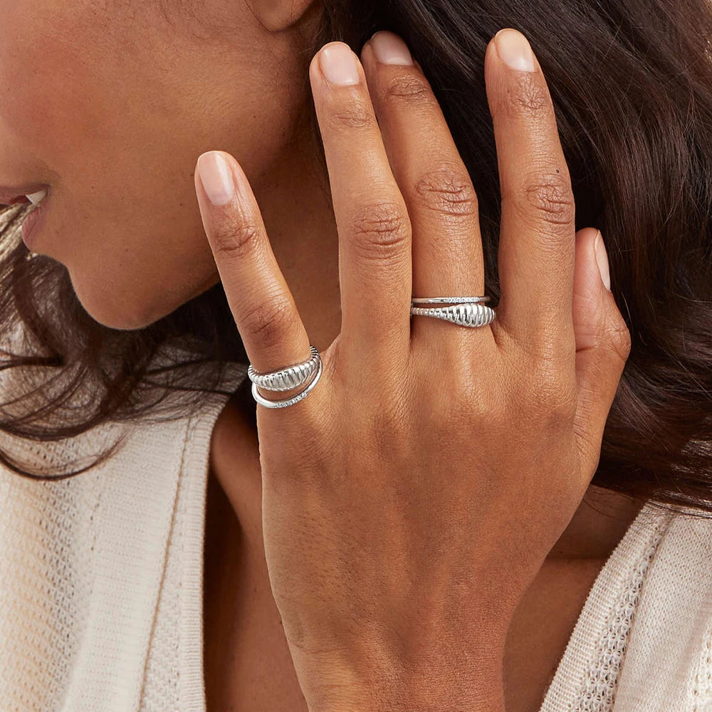 Simple Fashion Style texture  tail ring