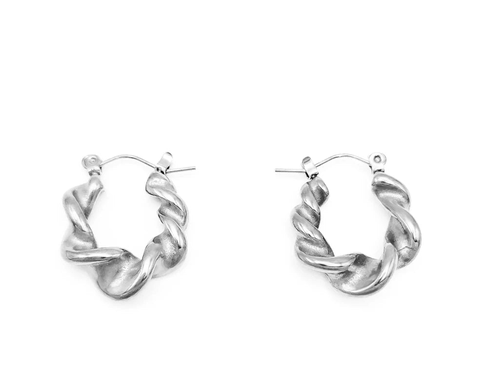 Threaded Hoop Earrings