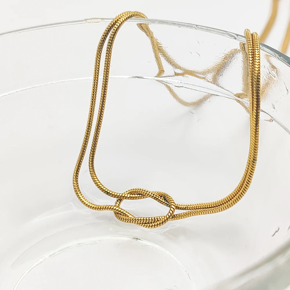 Knotted Snake Chain Necklace