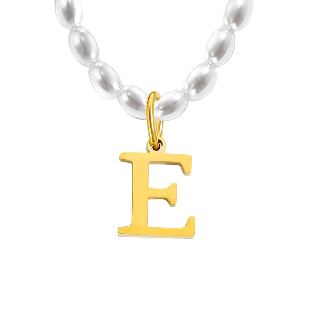 Imitation Pearl Necklace  DIY Alphabet