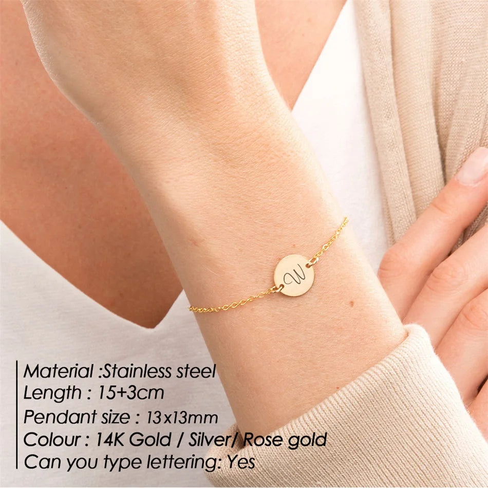 Customized Month Plum Bossom Rose Flower Braclets Plants Coin Bracelet