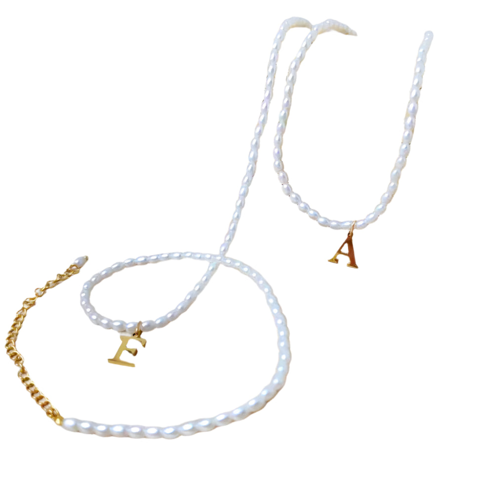 Imitation Pearl Necklace  DIY Alphabet