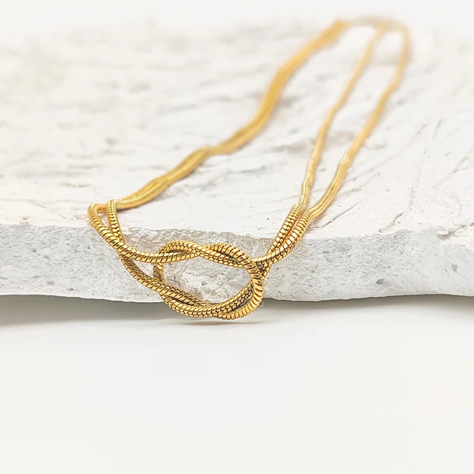 Knotted Snake Chain Necklace