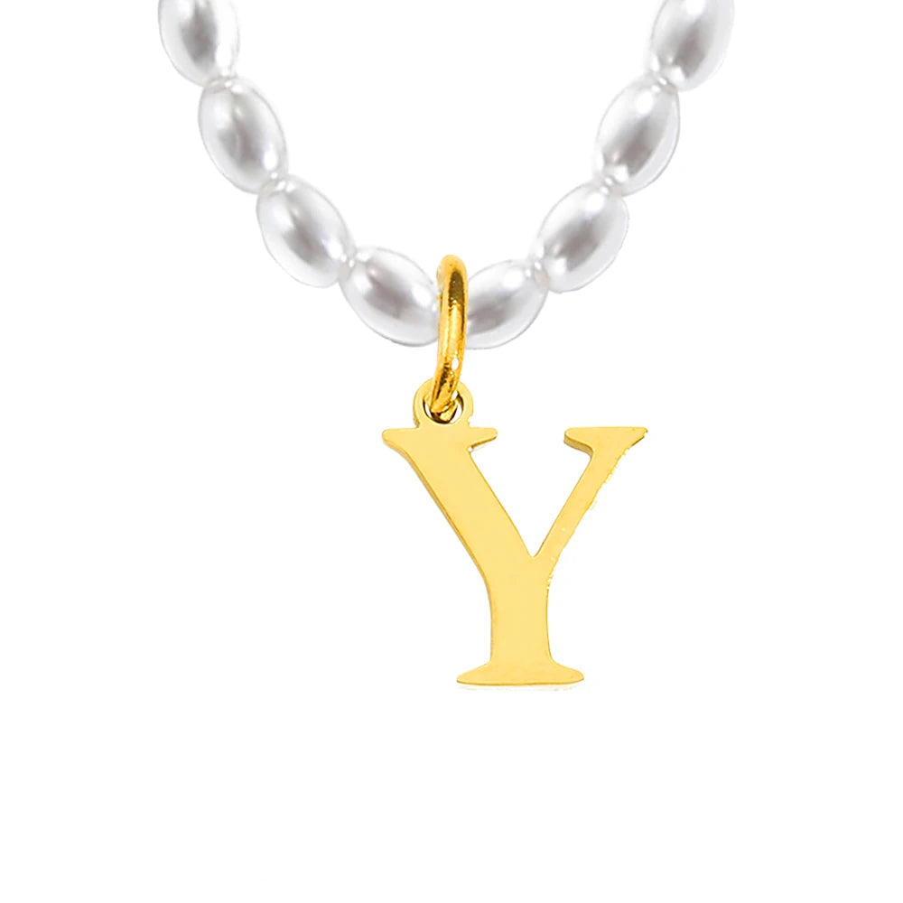 Imitation Pearl Necklace  DIY Alphabet