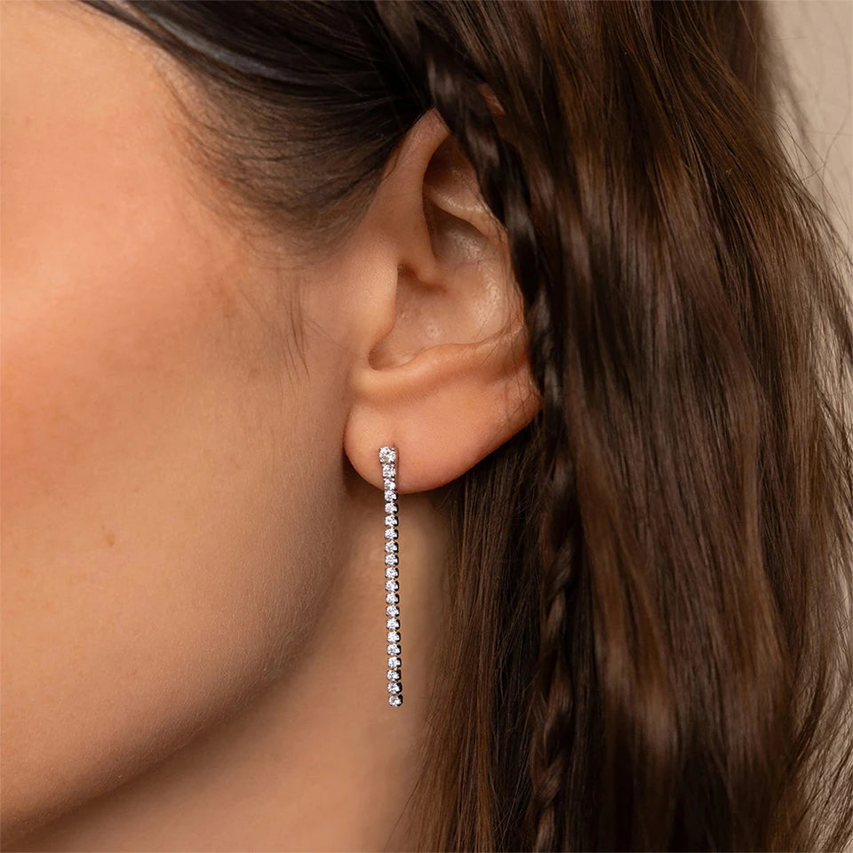 Shiny Zirconia Earrings