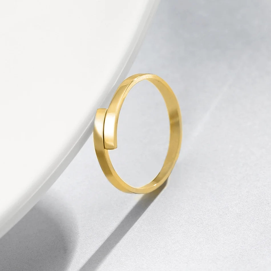 Minimalist Custom Letter Ring