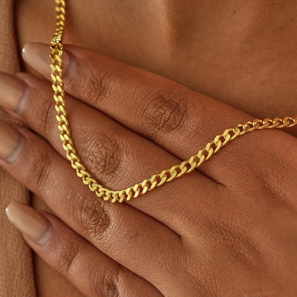 10PCS Men's Cuban Link Chain Necklace