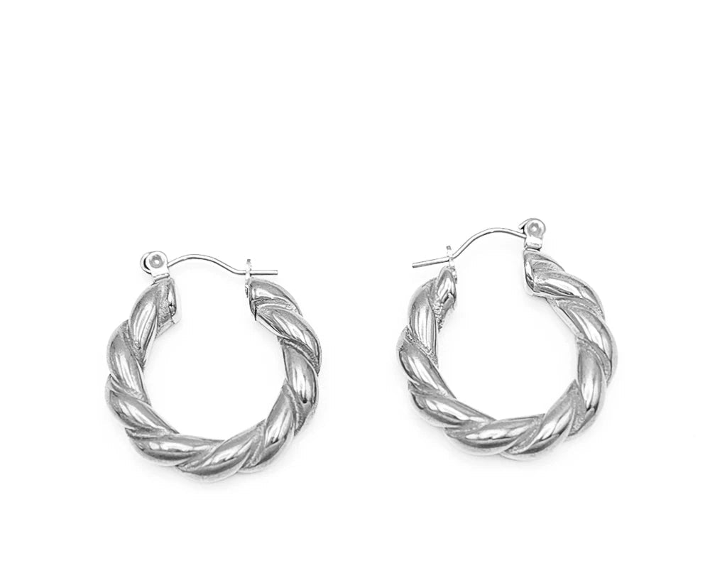 Threaded Hoop Earrings