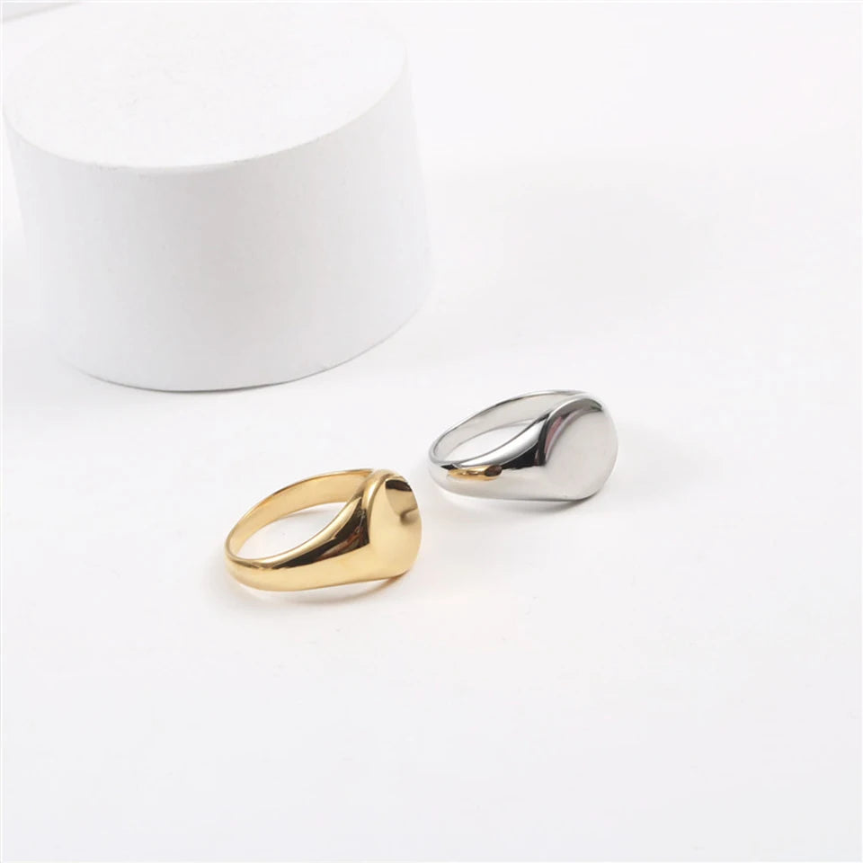 Punk Style Minimalist Round Ring