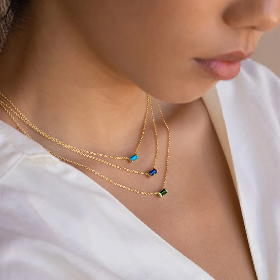 Colorful Cubic Zirconia Pendant