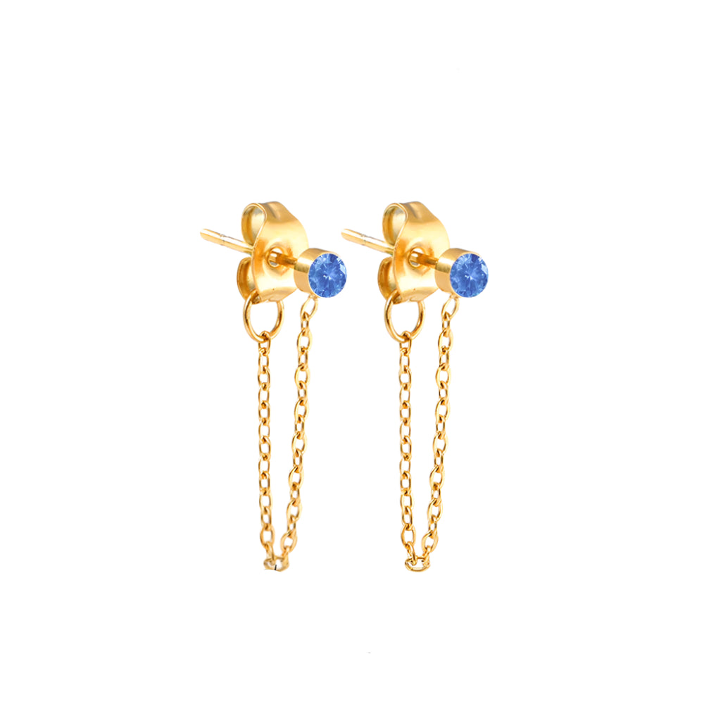Zircon Birthstone Pendant Earrings