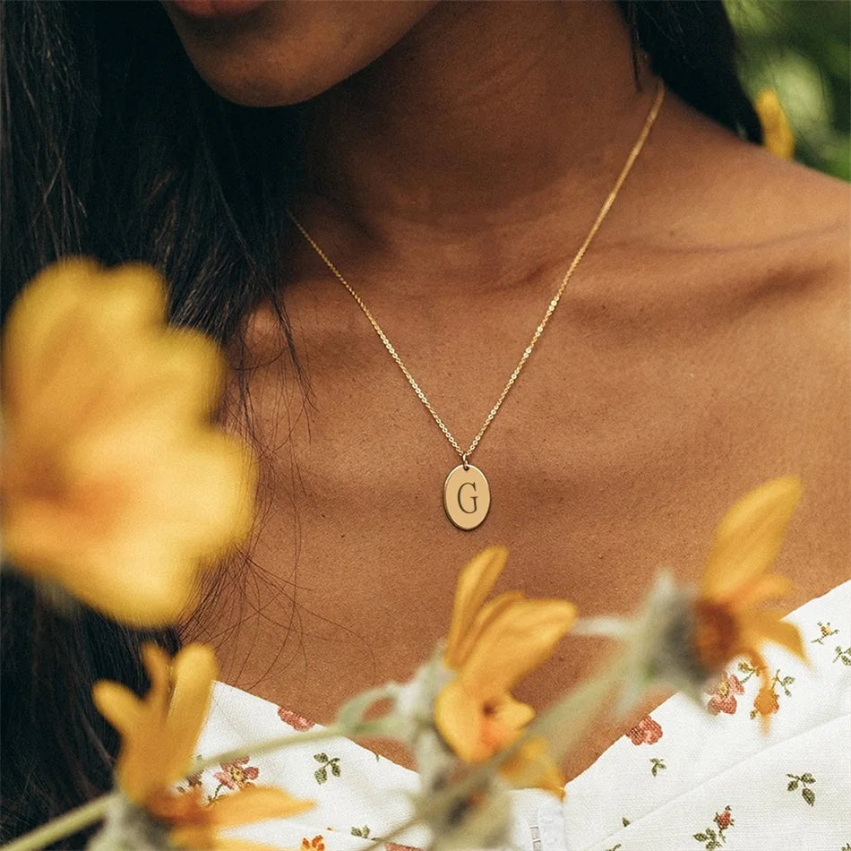 Laser Engrave Month Flower Necklaces
