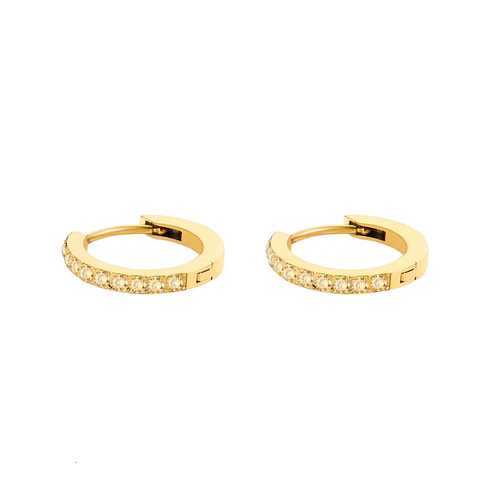 Birthstone Earrings Minimalist Huggie