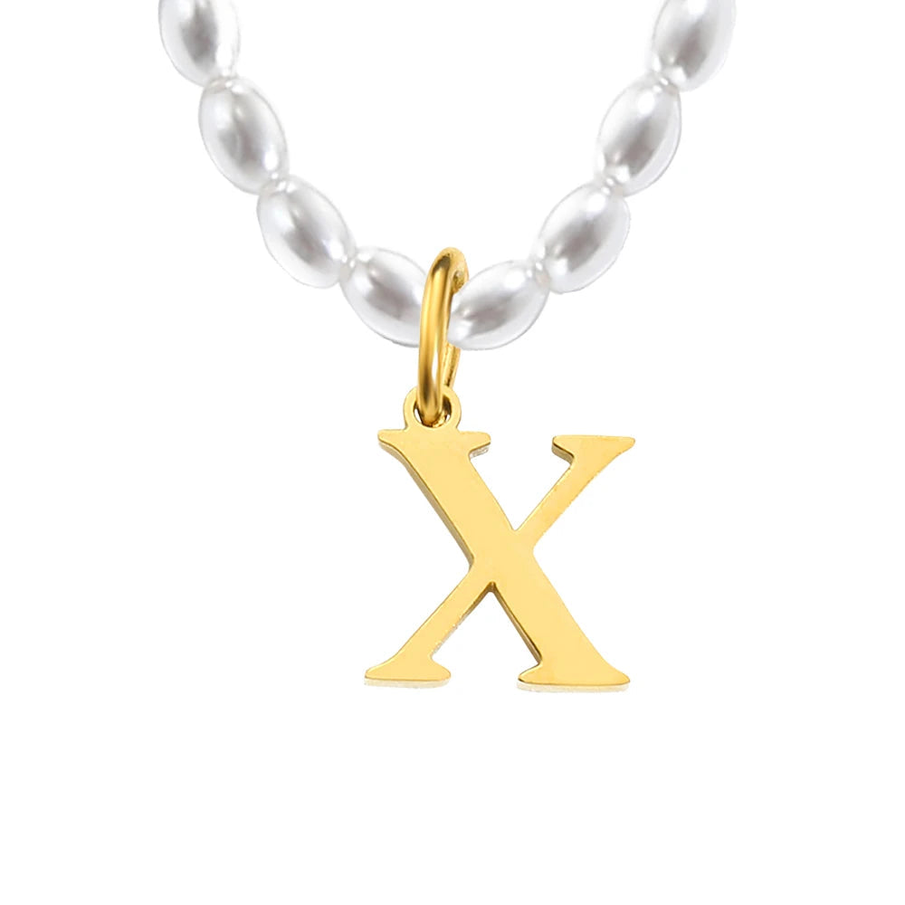Imitation Pearl Necklace  DIY Alphabet