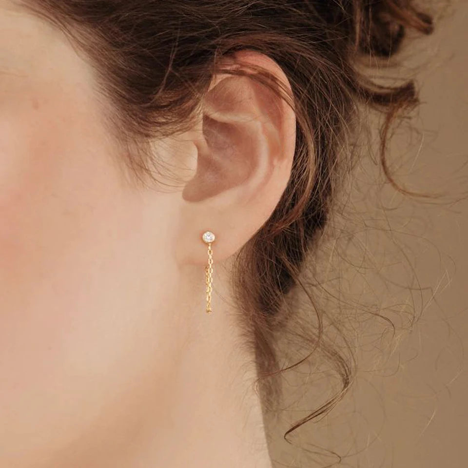 Zircon Birthstone Pendant Earrings