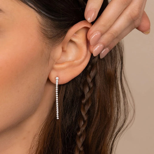 Shiny Zirconia Earrings