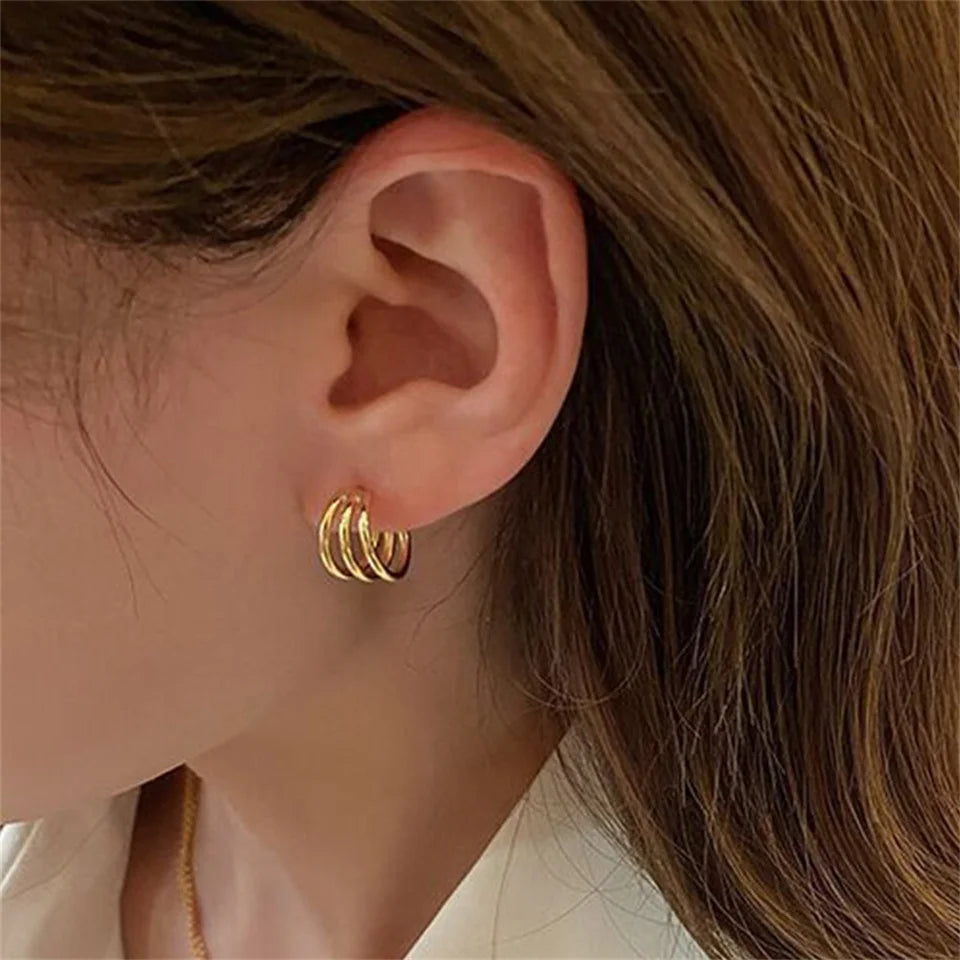 Fashion Jewelry Needle Hoop Earrings