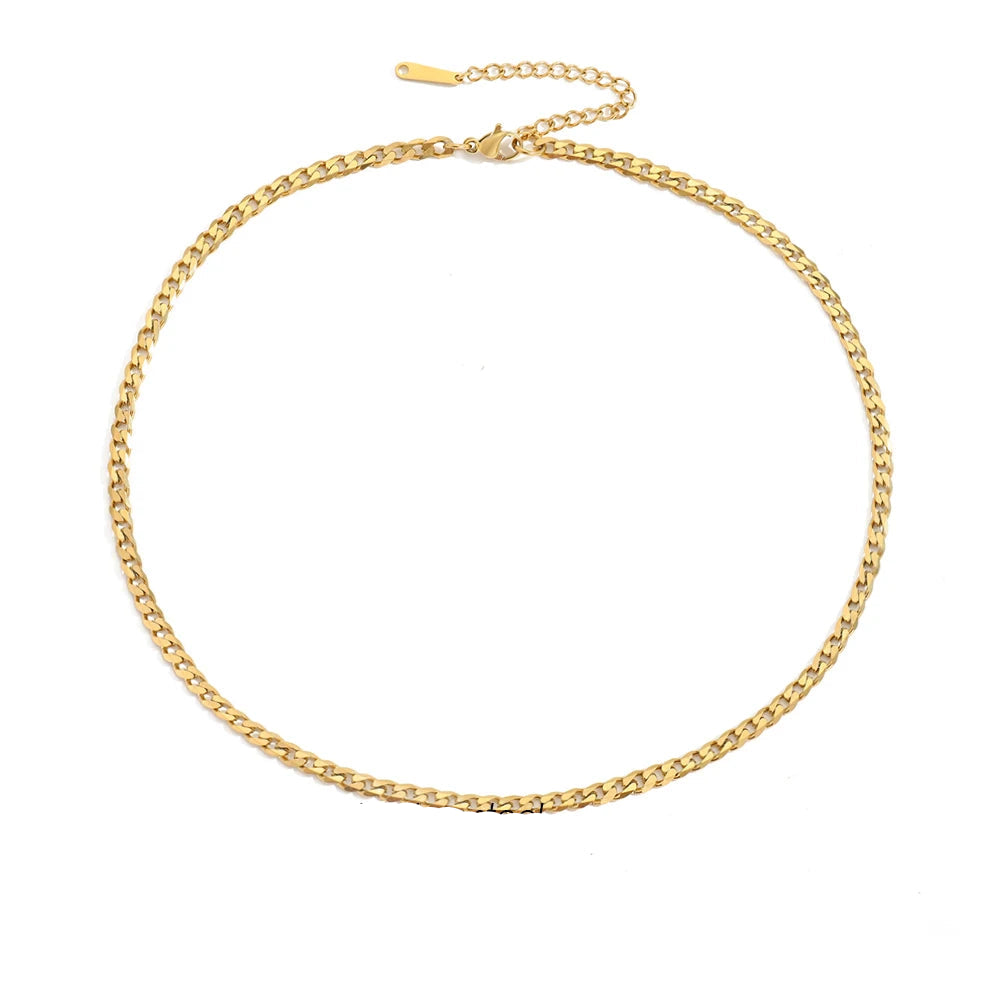 10PCS Men's Cuban Link Chain Necklace