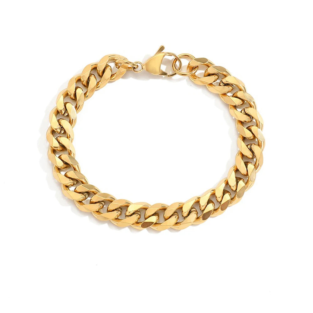 Bracelet Classic Trendy Punk Charms Cuban Chain
