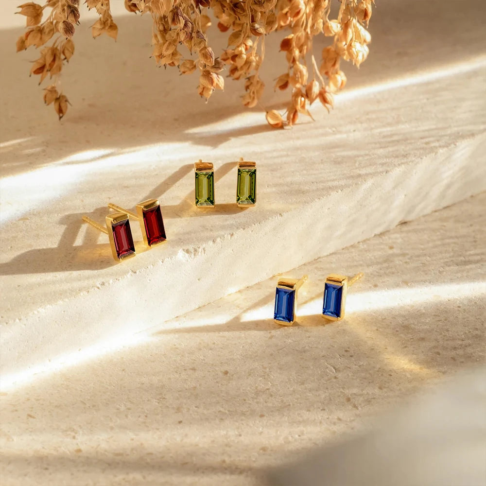 Colorful Birthstone Earrings