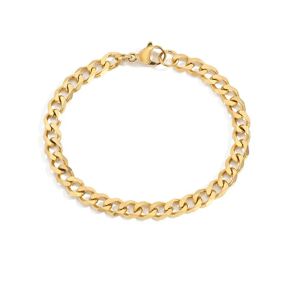 Bracelet Classic Trendy Punk Charms Cuban Chain