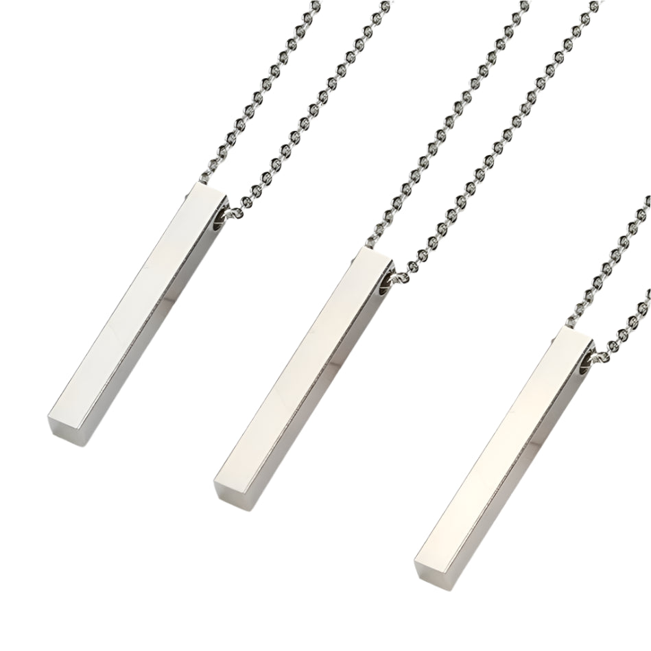 Minimalist Square Bar Necklace Women