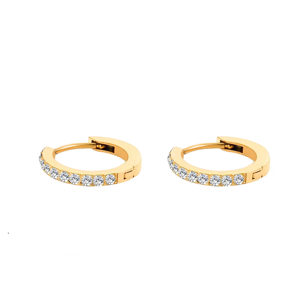 Birthstone Earrings Minimalist Huggie