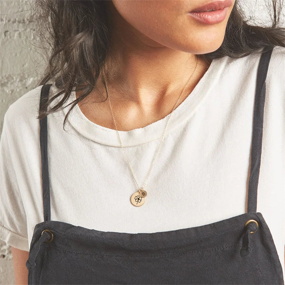 Laser Engrave Custom Heart Necklace pattern Sign