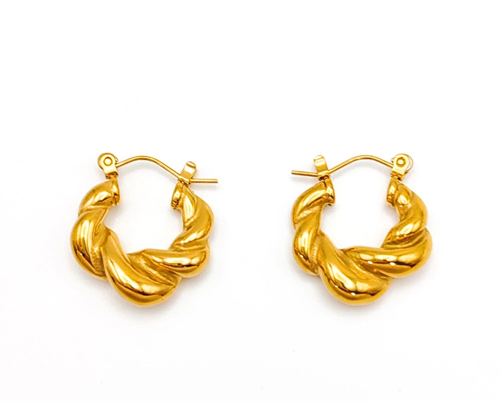 Threaded Hoop Earrings